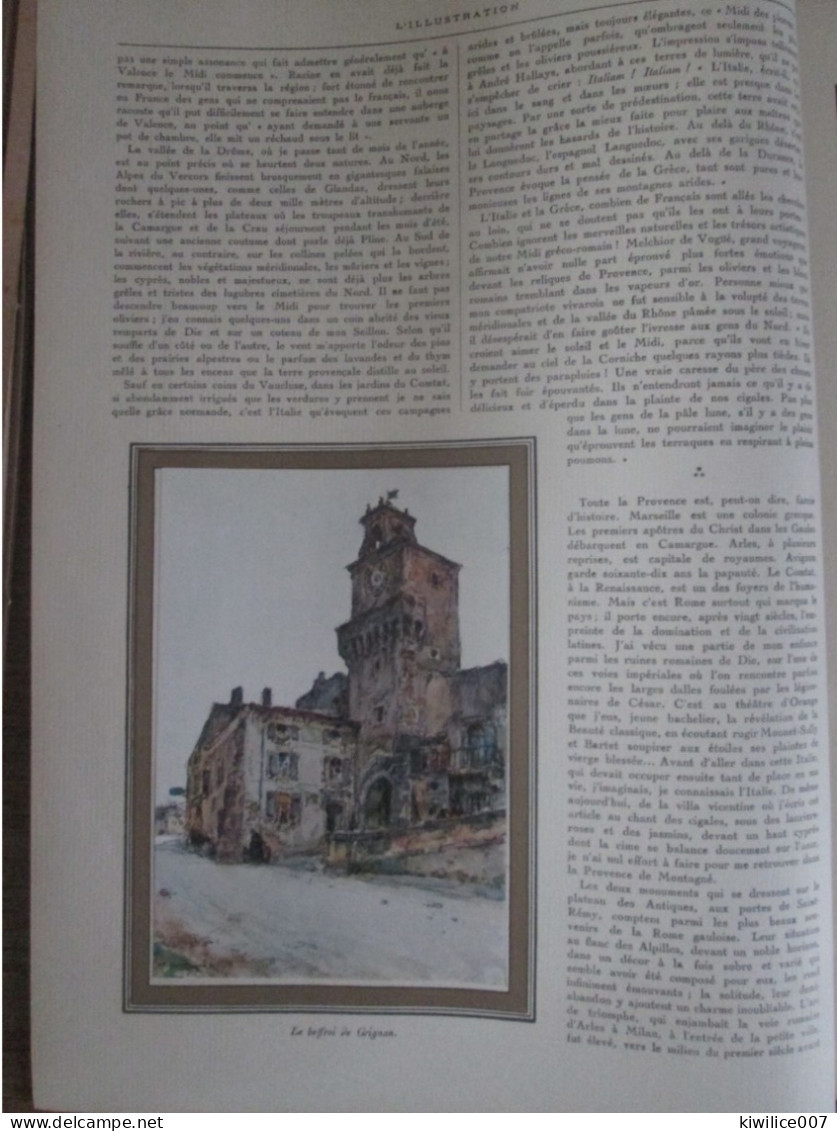 1924 GRIGNAN  Grande Gravure Couleur Vieille Rue - Unclassified