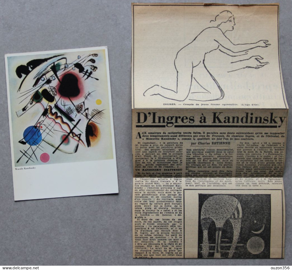 Wassily KANDINSKY, La Tache Noire Et Article De Presse - Malerei & Gemälde