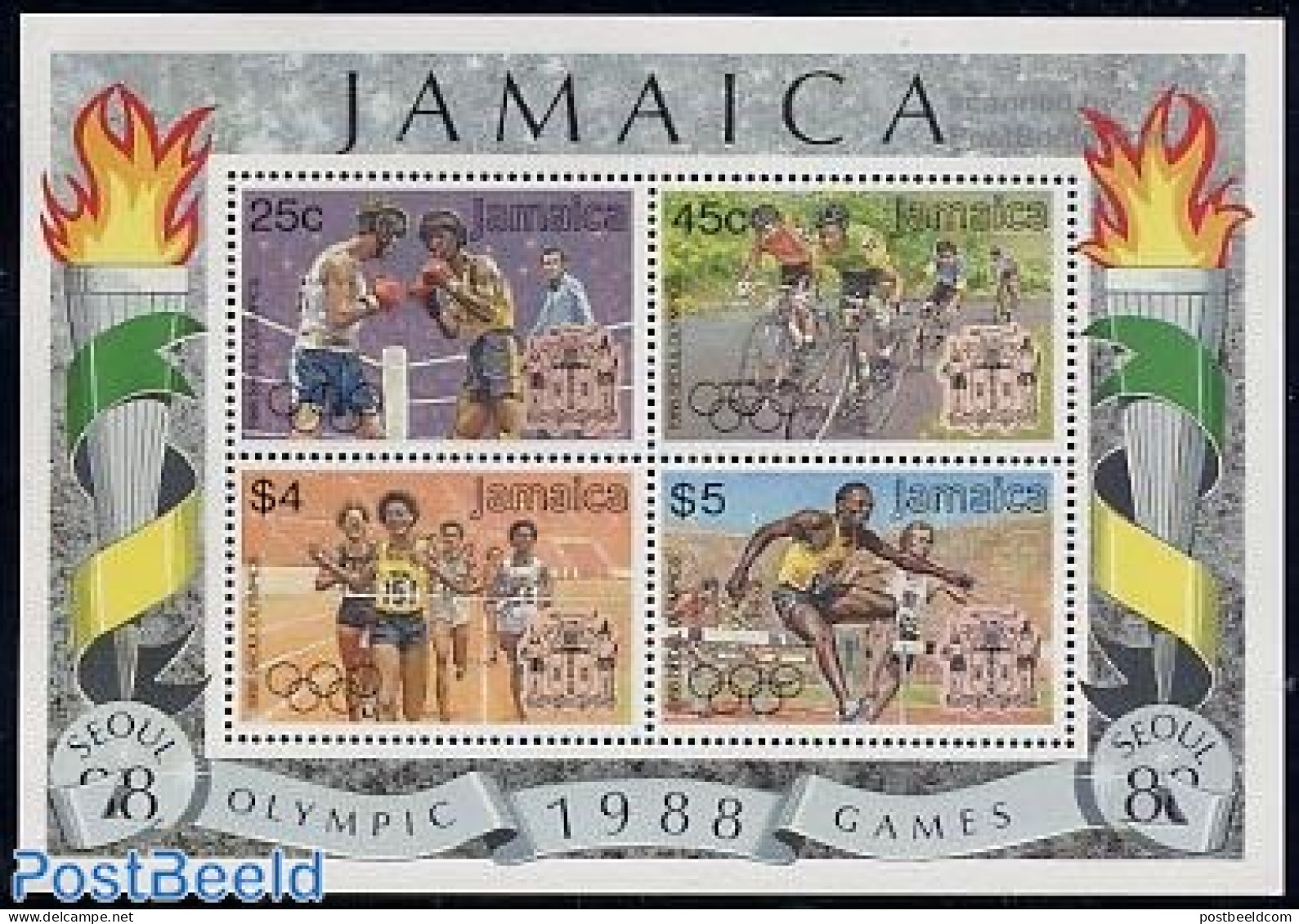 Jamaica 1988 Olympic Games S/s, Mint NH, Sport - Olympic Games - Jamaica (1962-...)