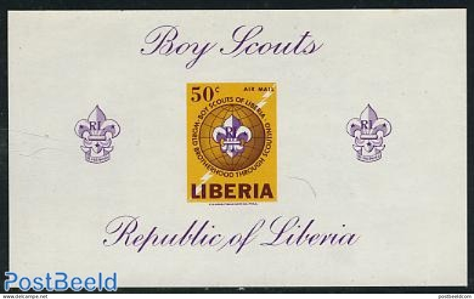 Liberia 1965 Scouting S/s, Imperforated, Mint NH, Sport - Scouting - Sonstige & Ohne Zuordnung