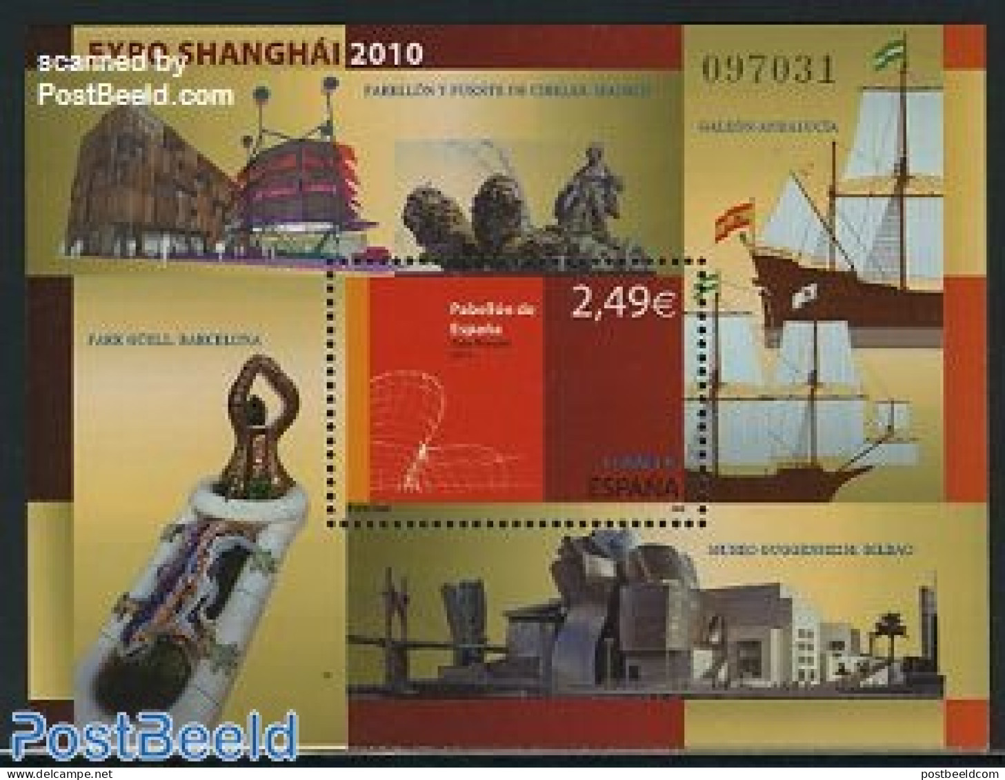 Spain 2010 Expo Shanghai S/s, Mint NH, Transport - Various - Ships And Boats - World Expositions - Art - Modern Archit.. - Ongebruikt