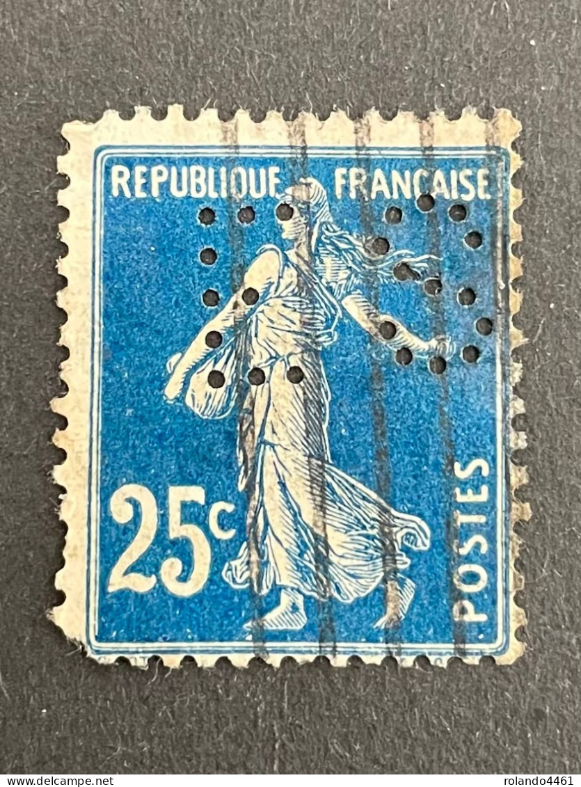 FRANCE E N° 140 Semeuse ES 144 Indice 4 Perforé Perforés Perfins Perfin ! - Andere & Zonder Classificatie