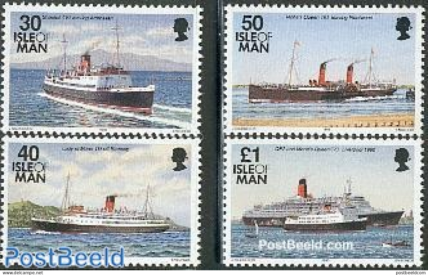 Isle Of Man 1993 Definitives, Ships 4v, Mint NH, Transport - Ships And Boats - Ships