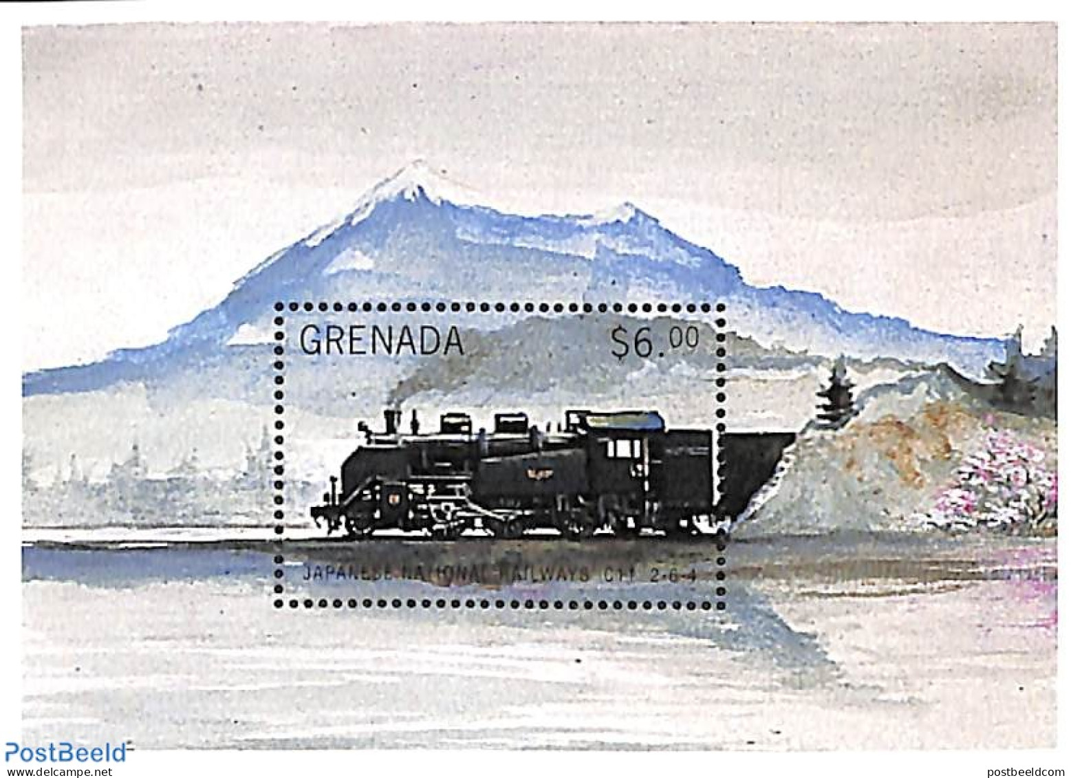 Grenada 1996 Railways Japan S/s, Mint NH, Transport - Railways - Eisenbahnen