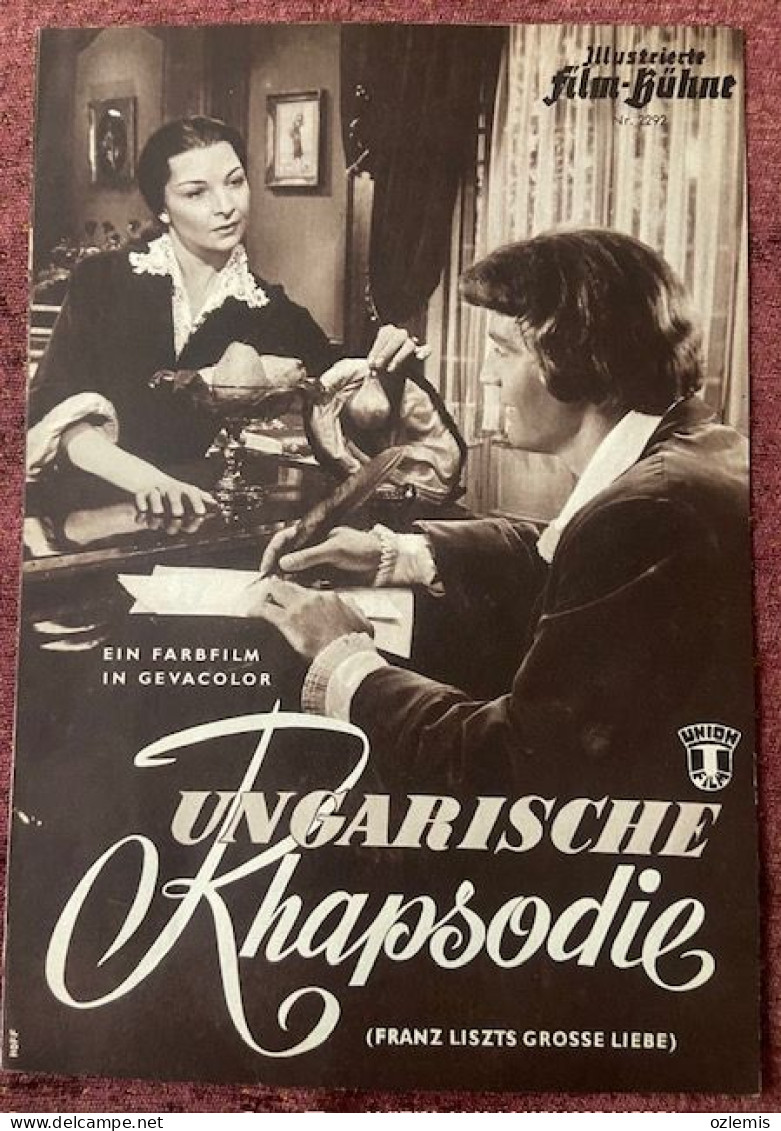 UNGARISCHE RHAPSODIE ,ILLUSTRIERTE ,FILM - KUHNE ,CINEMA ,MOVIE ,MAGAZINE - Kino & Fernsehen