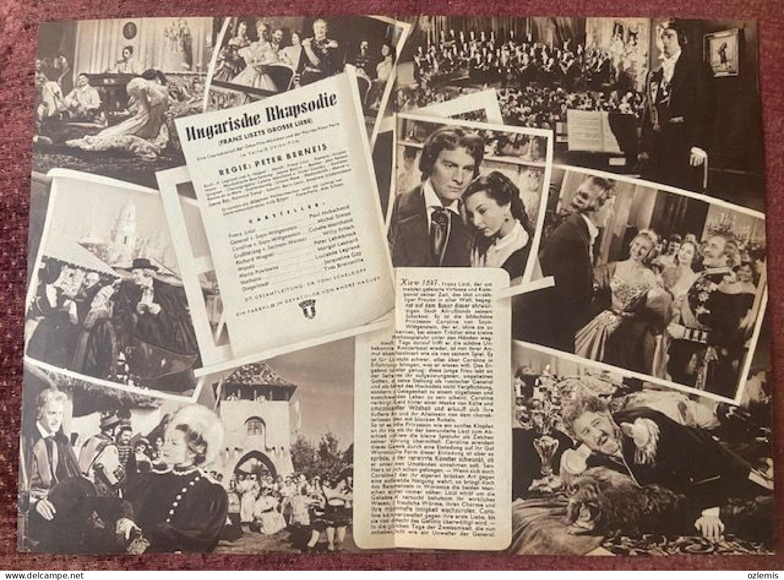 UNGARISCHE RHAPSODIE ,ILLUSTRIERTE ,FILM - KUHNE ,CINEMA ,MOVIE ,MAGAZINE - Cine & Televisión