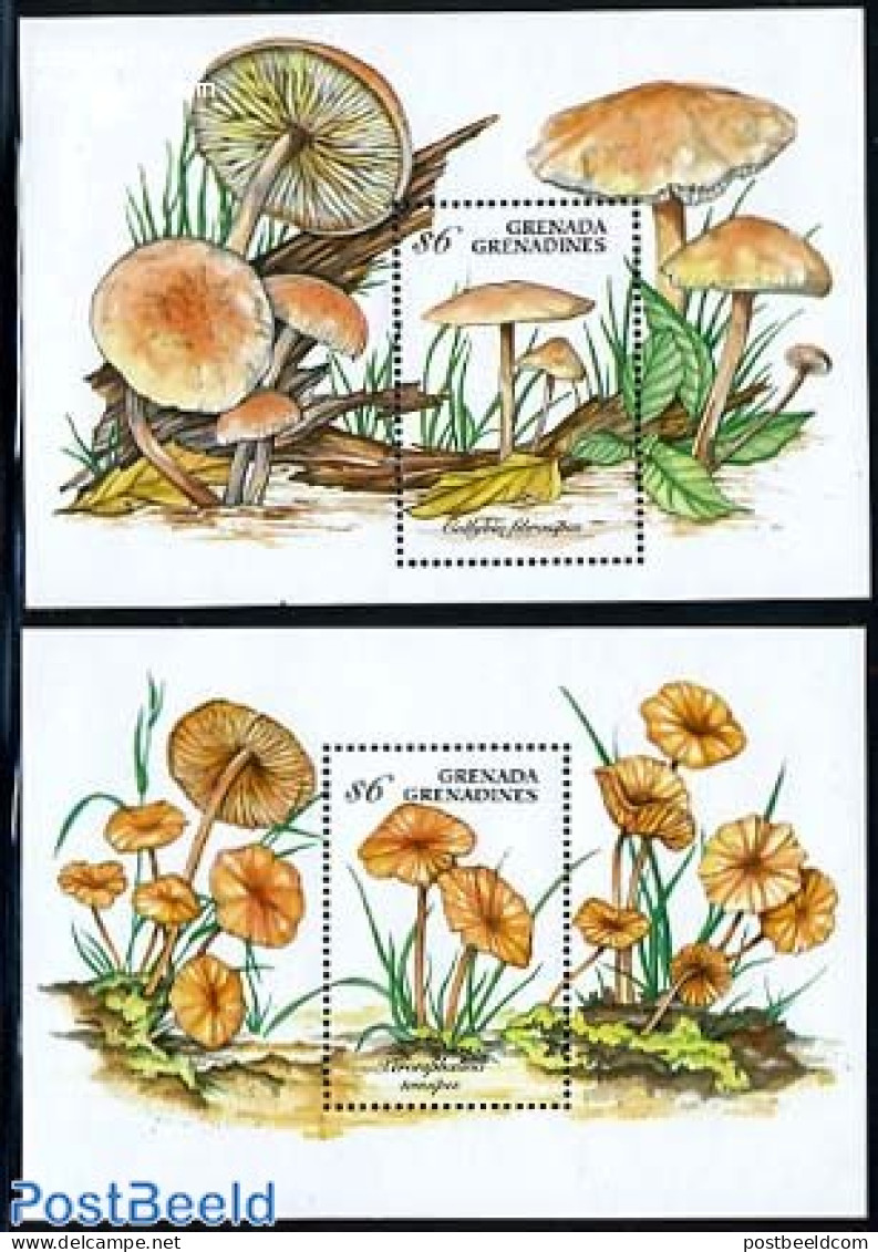 Grenada Grenadines 1994 Mushrooms 2/s, Mint NH, Nature - Mushrooms - Mushrooms