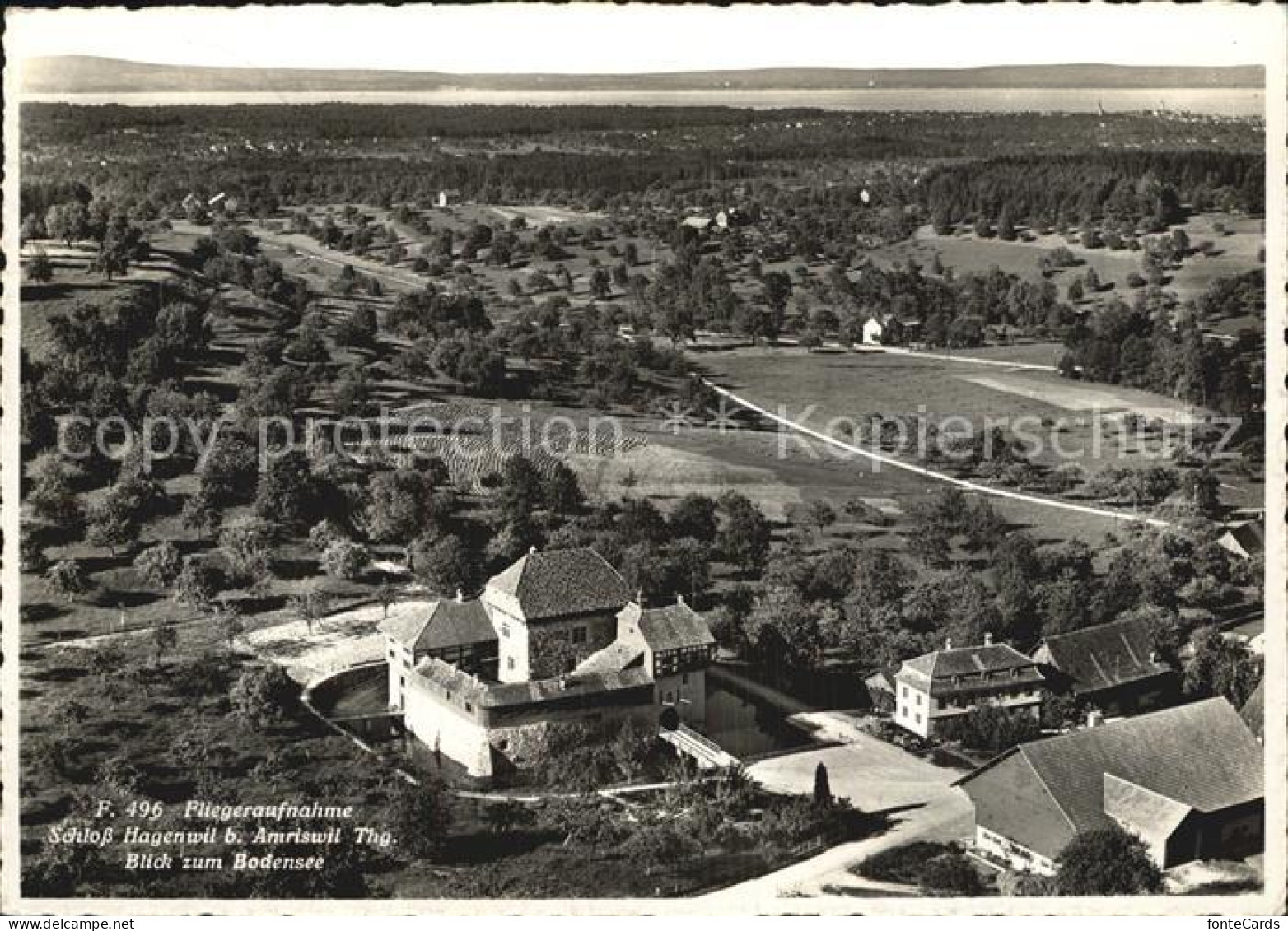 12587763 Hagenwil Schloss Mit Blick Zum Bodensee Fliegeraufnahme Hagenwil - Autres & Non Classés