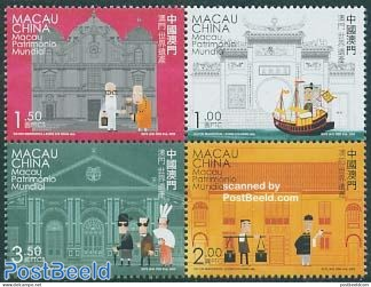 Macao 2005 World Heritage 4v [+], Mint NH, History - Transport - World Heritage - Ships And Boats - Art - Architecture - Unused Stamps