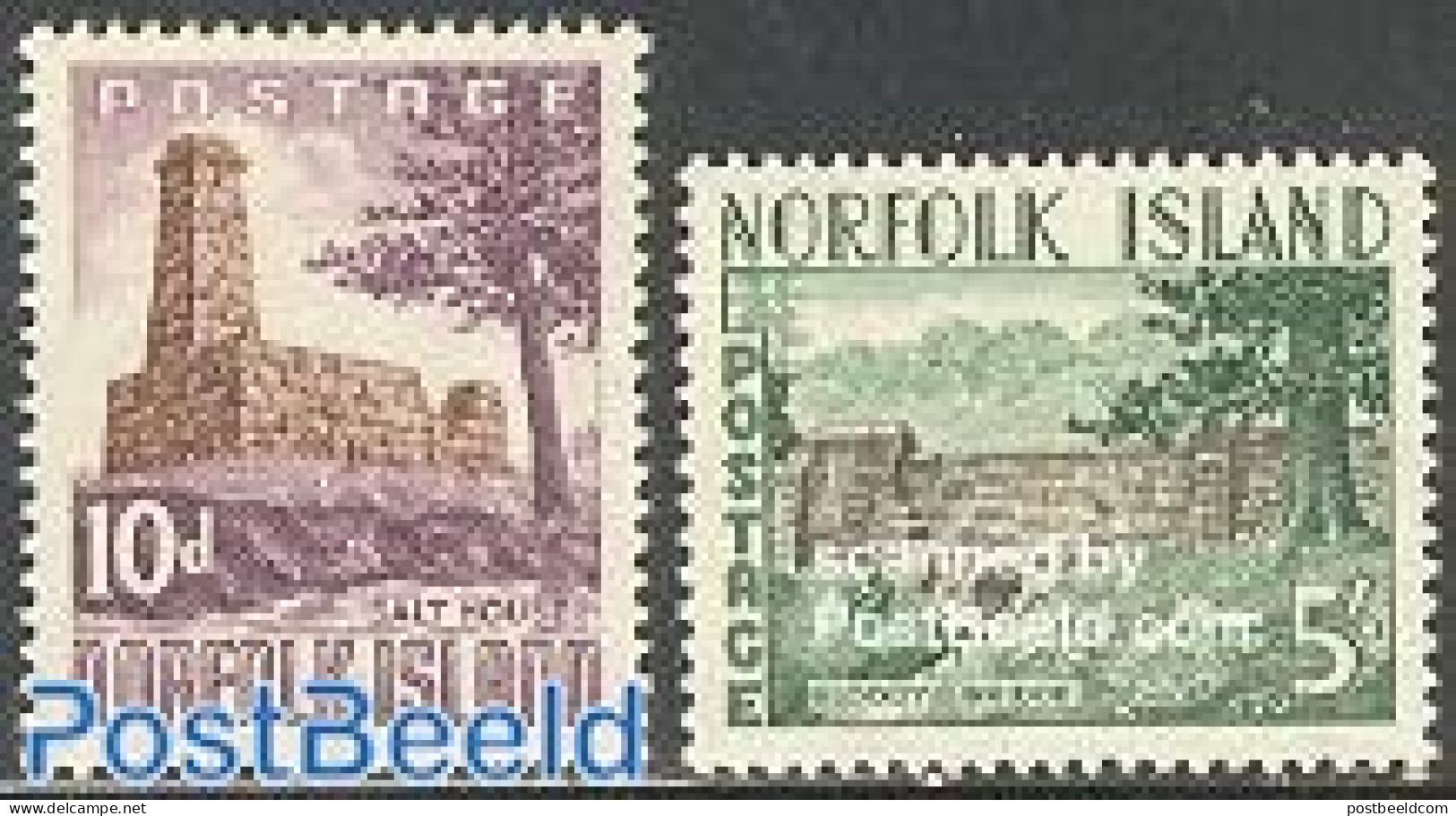 Norfolk Island 1961 Definitives 2v, Mint NH - Sonstige & Ohne Zuordnung