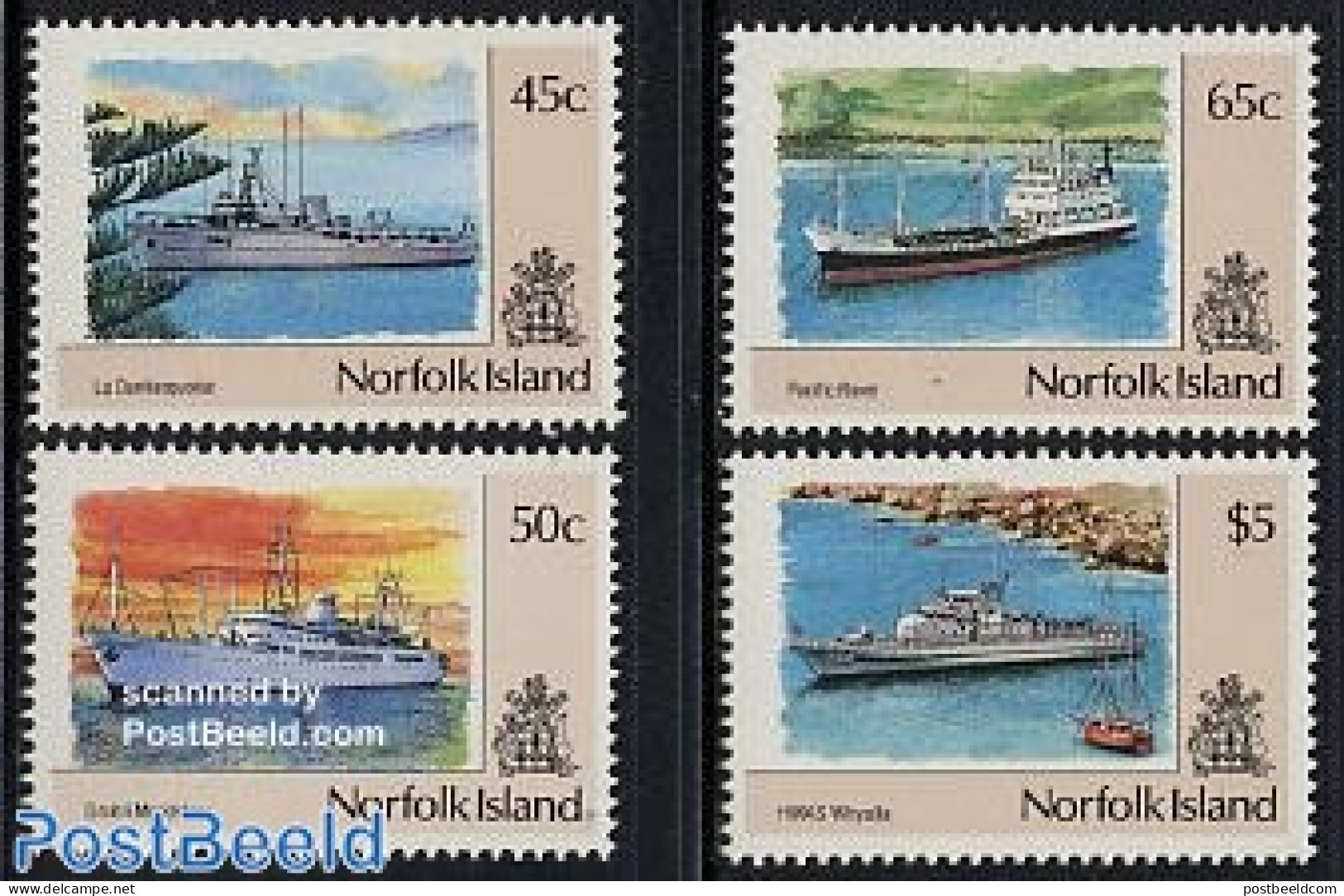 Norfolk Island 1991 Ships 4v, Mint NH, Transport - Ships And Boats - Barcos