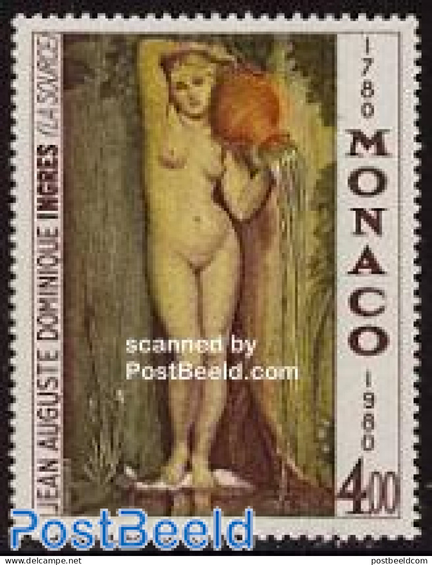 Monaco 1980 Ingres Painting 1v, Mint NH, Art - Modern Art (1850-present) - Nude Paintings - Paintings - Neufs