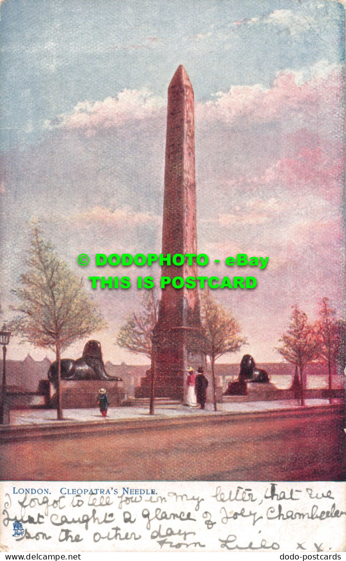 R540194 London. Cleopatra Needle. Tuck. Oilette. Postcard 770. 1942 - Other & Unclassified