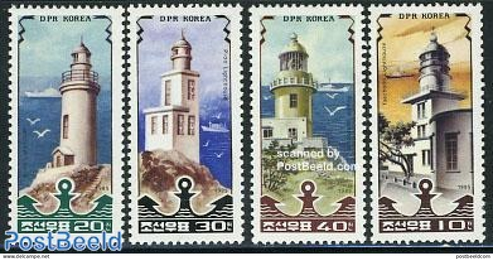 Korea, North 1985 Lighthouses 4v, Mint NH, Various - Lighthouses & Safety At Sea - Vuurtorens