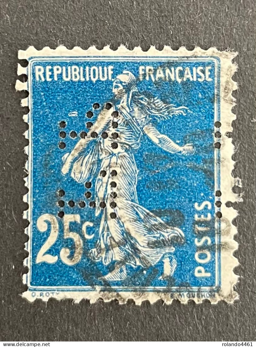 FRANCE F N° 140 Semeuse FP 79 Indice 5 Perforé Perforés Perfins Perfin Superbe ! - Autres & Non Classés