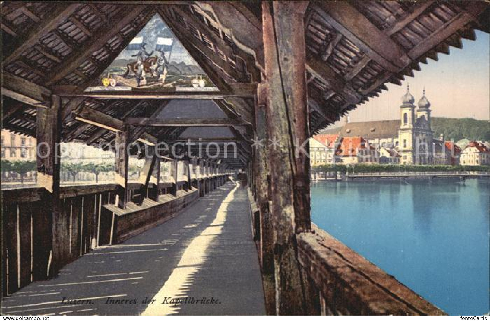 12587694 Luzern LU Inneres Der Kapellbruecke Vierwaldstaettersee Luzern - Autres & Non Classés