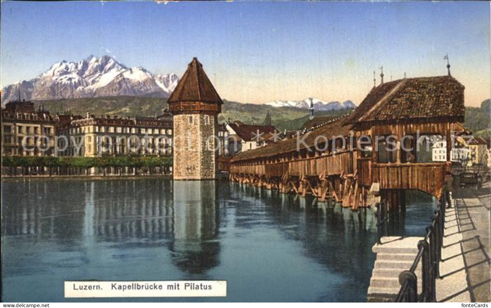 12587692 Luzern LU Kapellbruecke Wasserturm Pilatus Vierwaldstaettersee Luzern - Autres & Non Classés