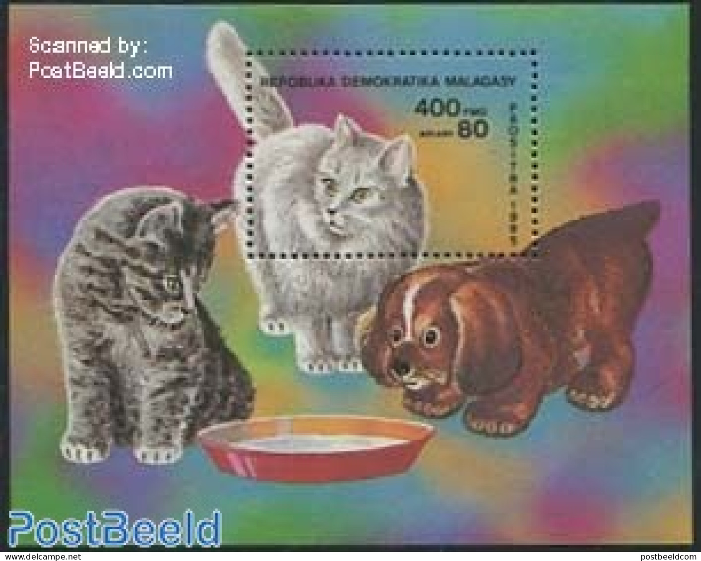 Madagascar 1985 Cats S/s, Mint NH, Nature - Cats - Dogs - Sonstige & Ohne Zuordnung