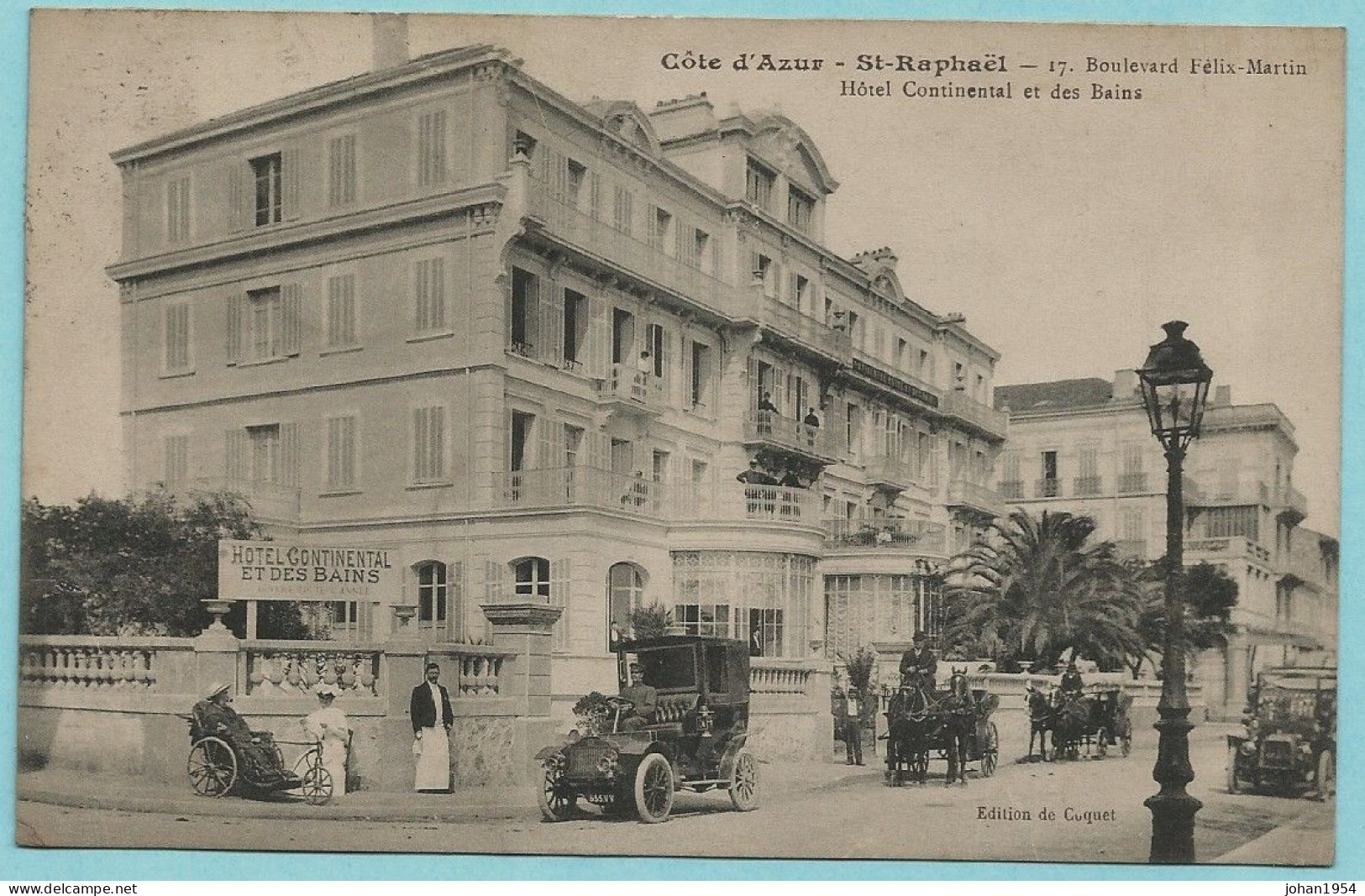 SAINT-RAPHAEL - Boulevard Félix Martin - Hôtel Continental Et Des Bains - Saint-Raphaël