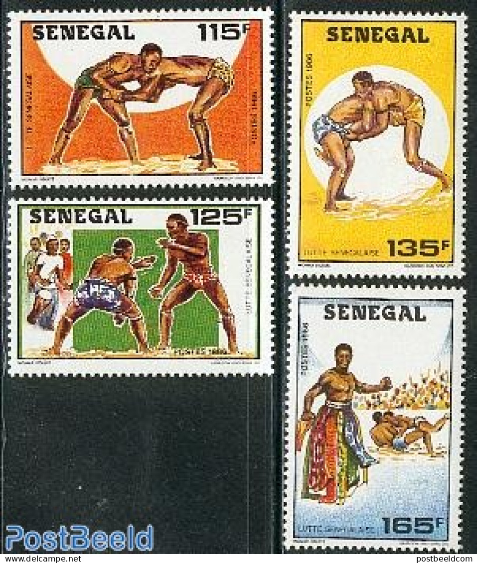 Senegal 1987 Wrestling 4v, Mint NH, Sport - Sport (other And Mixed) - Sénégal (1960-...)