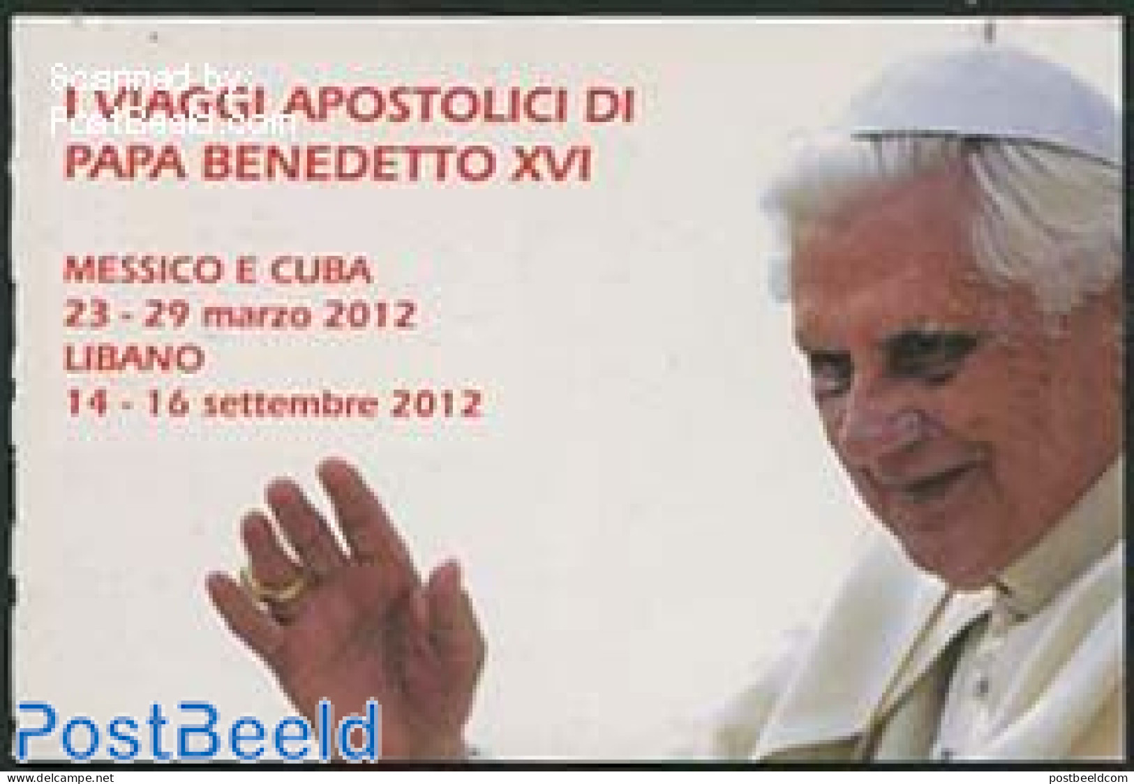 Vatican 2013 Pope Benedict XVI Booklet, Mint NH, Stamp Booklets - Unused Stamps