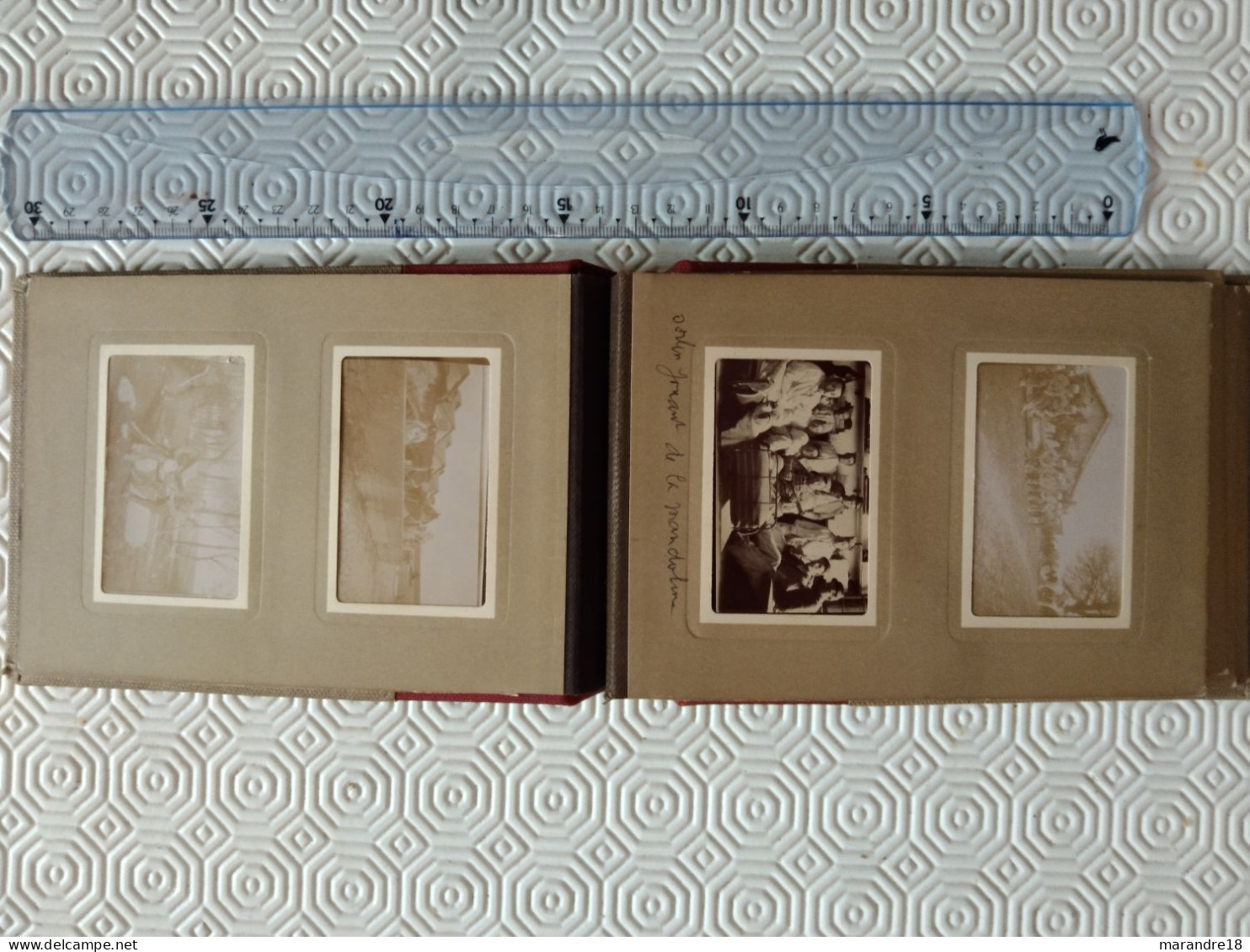 Petit Album 11,5 X 17,5 Cm De 24 Petites Photos 4,5 X 7 Cm Titré Souvenir De Verdun 3 Ième Hussard - Altri & Non Classificati