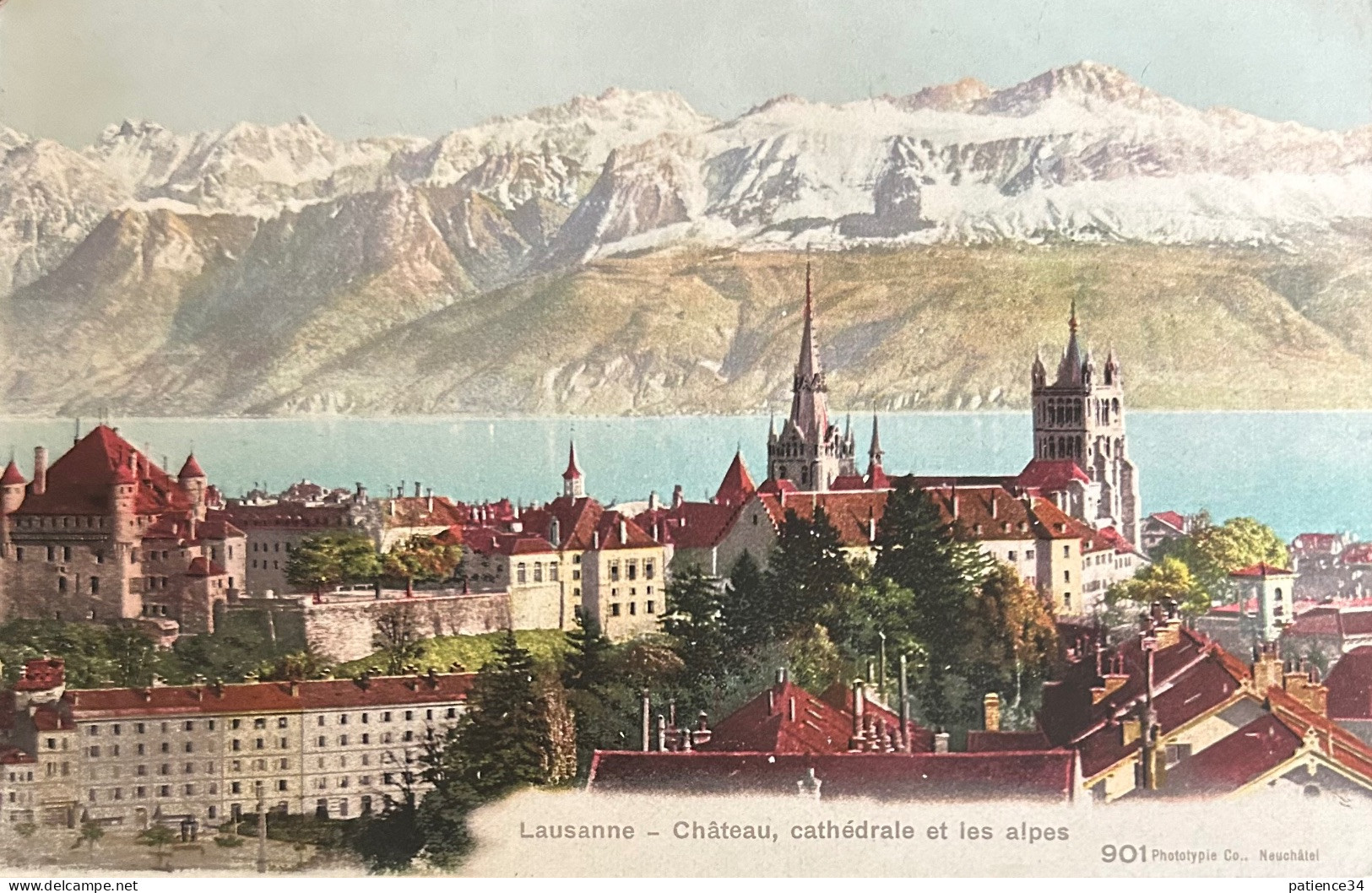 Lausanne - Château, Cathédrale Et Les Alpes - Lausanne