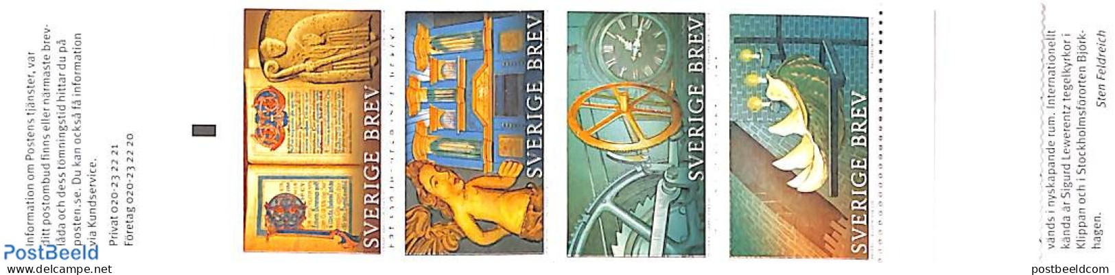 Sweden 2014 Religious Art Booklet, Mint NH, Religion - Angels - Religion - Stamp Booklets - Art - Books - Nuevos