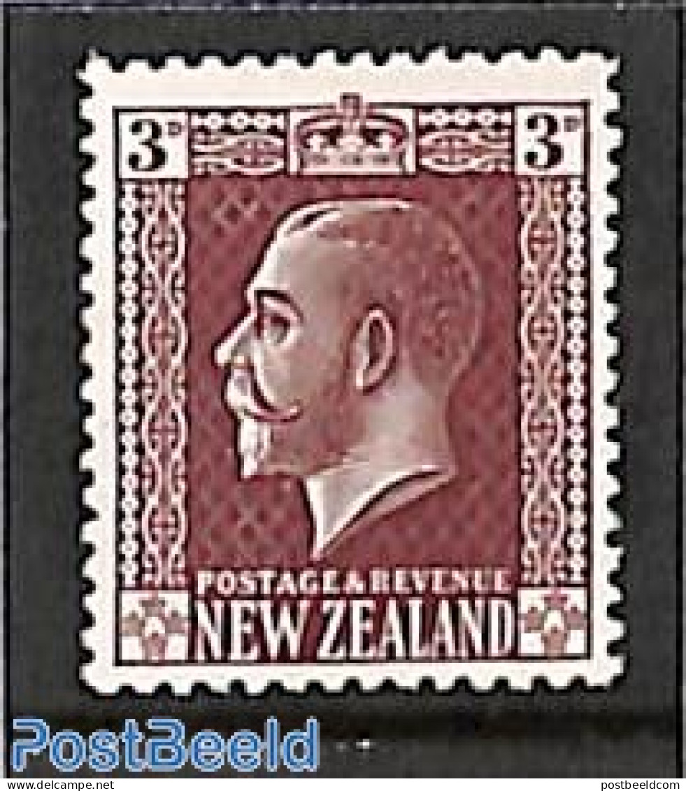 New Zealand 1916 3p, Perf. 14, Stamp Out Of Set, Unused (hinged) - Neufs