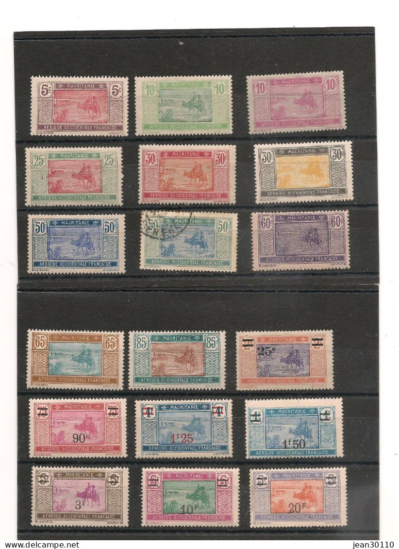 MAURITANIE  1922/26 N° 39/56* Et Oblitérés Cote :45,00 € - Ungebraucht