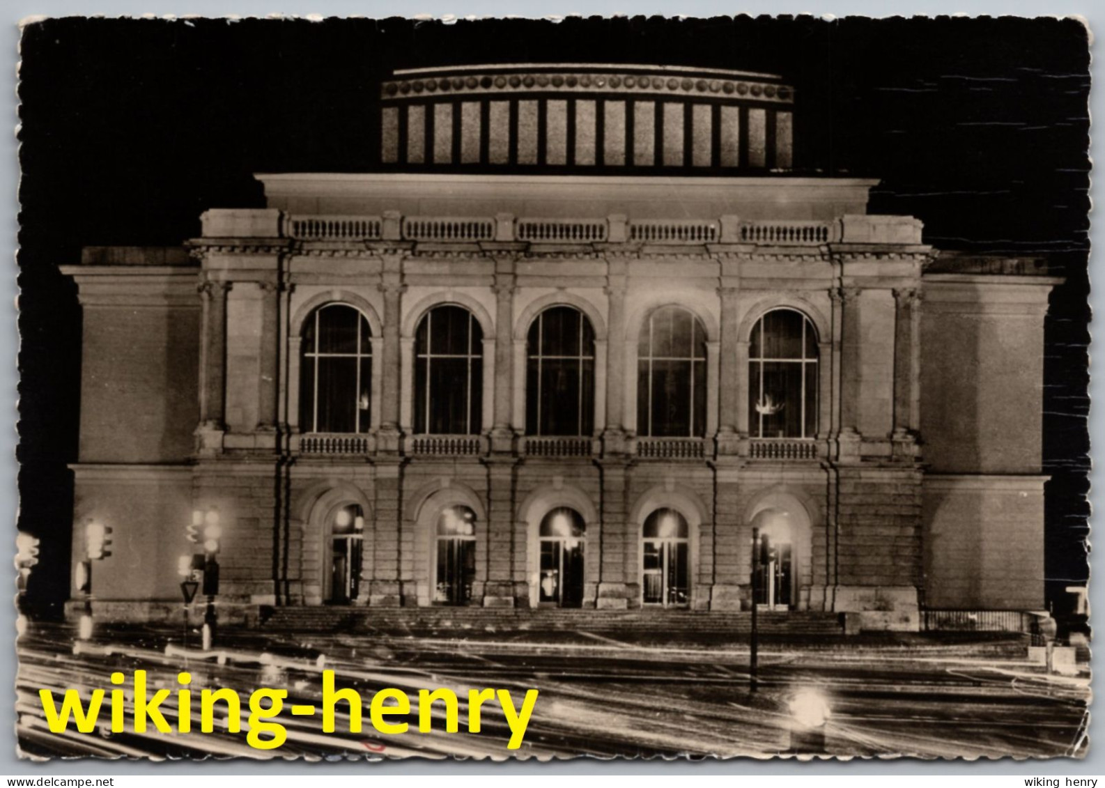 Augsburg - S/w Stadttheater Im Flutlicht - Mit Stempel Günther Strupp Holbeinhaus Heute Kunstverein Augsburg - Augsburg