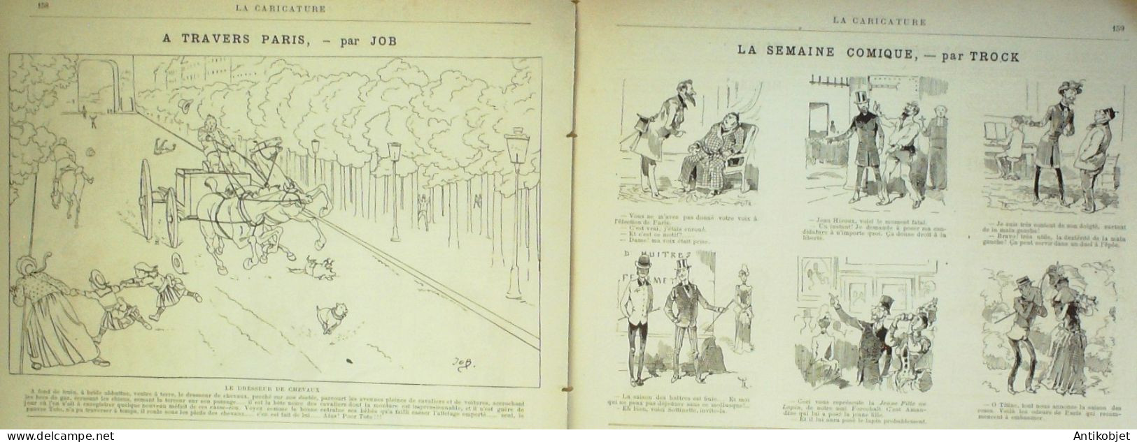 La Caricature 1886 N°333 Salon Robida Bonheur Conjugal Sorel De Chavannes Par Luque - Revistas - Antes 1900