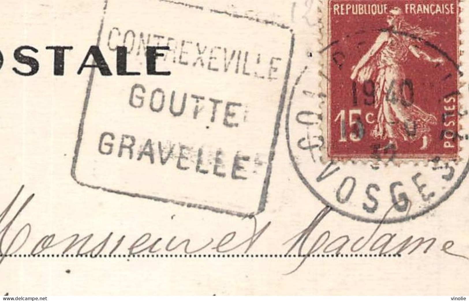 24-5393 :  OBLITERATION DAGUIN. CONTREXEVILLE. 1932 - Mechanical Postmarks (Other)