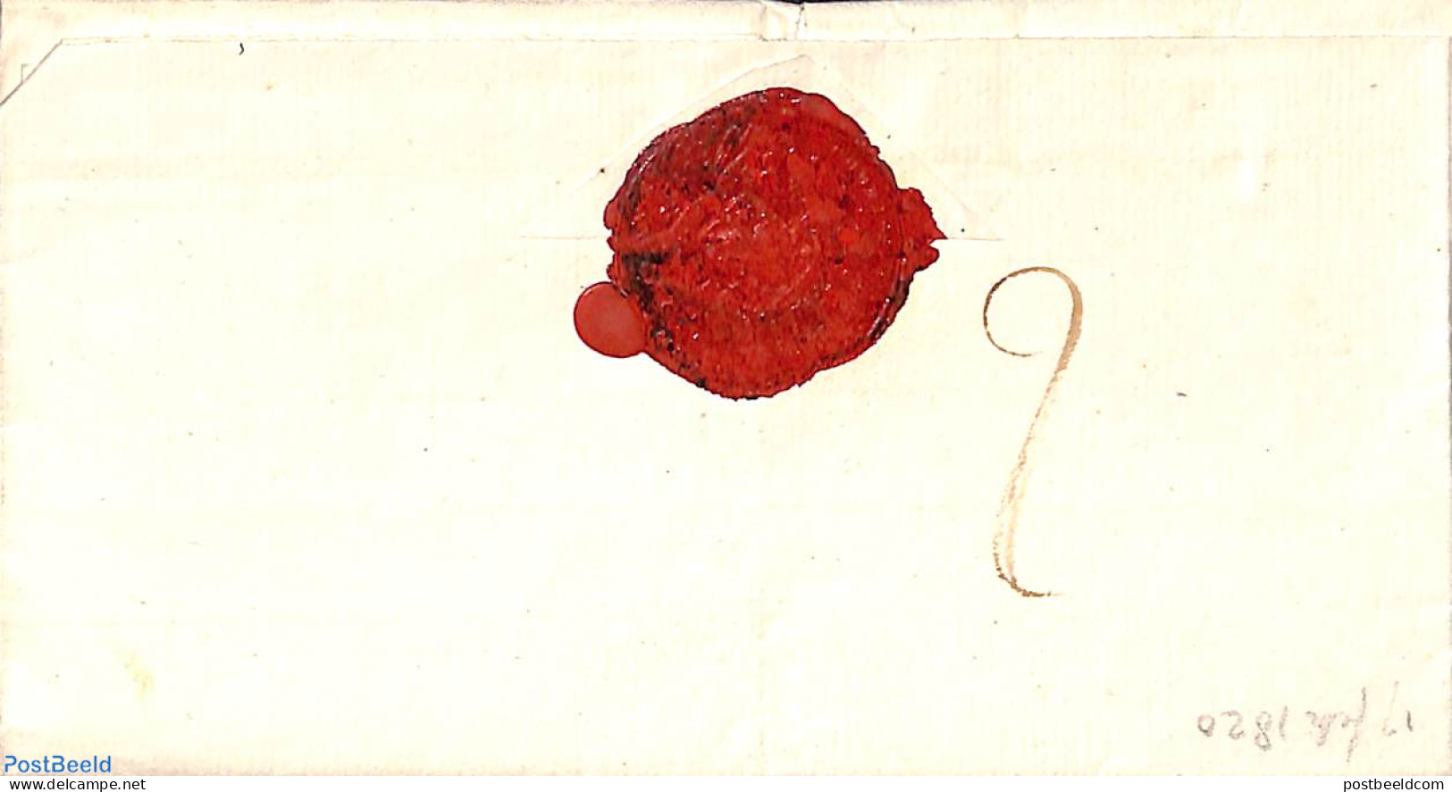 Netherlands 1820 Folding Cover From The Hague (see Mark), Postal History - ...-1852 Préphilatélie