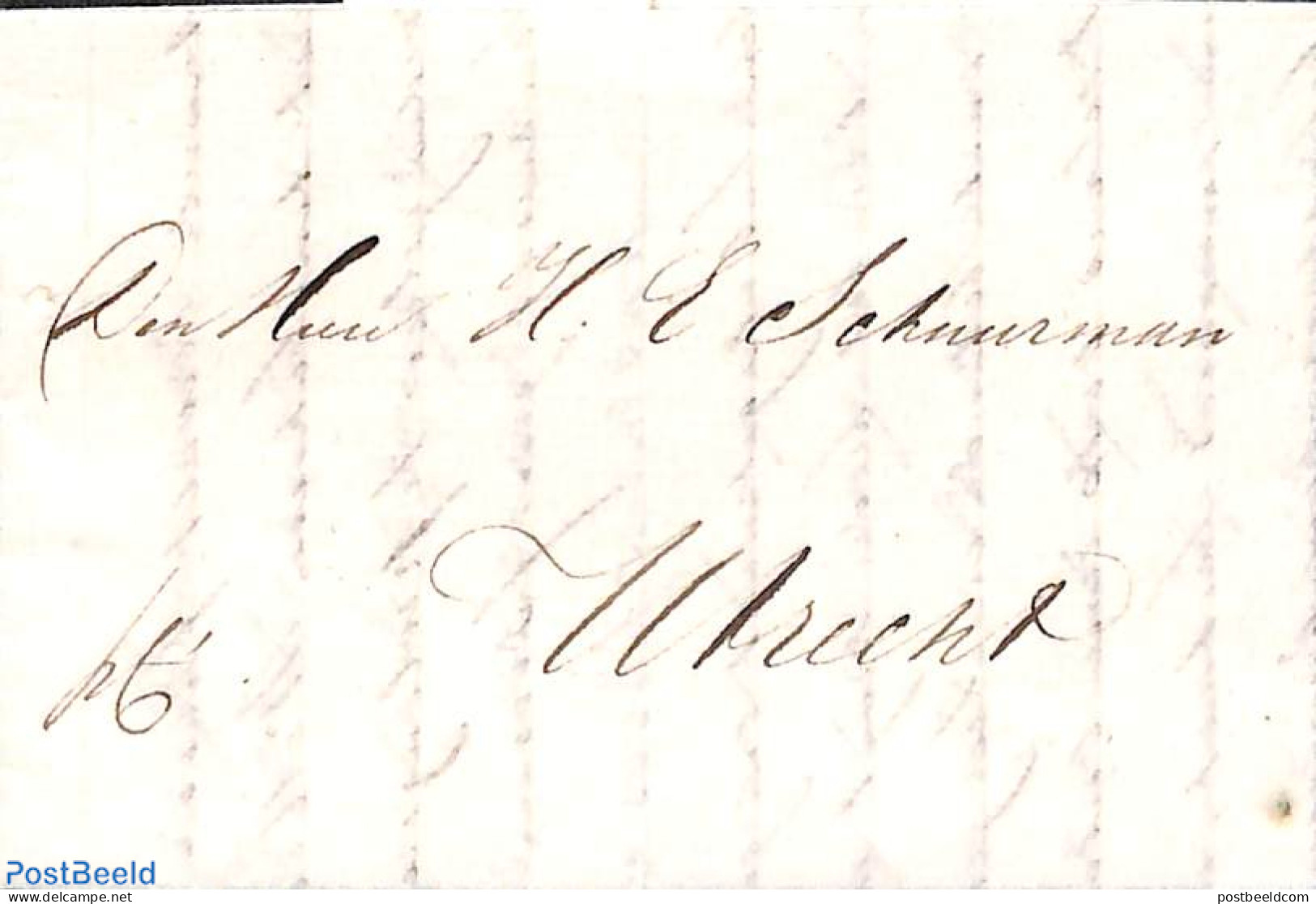 Netherlands 1826 Folding Letter From Dordrecht (see Mark) To Utrecht, Postal History - ...-1852 Préphilatélie