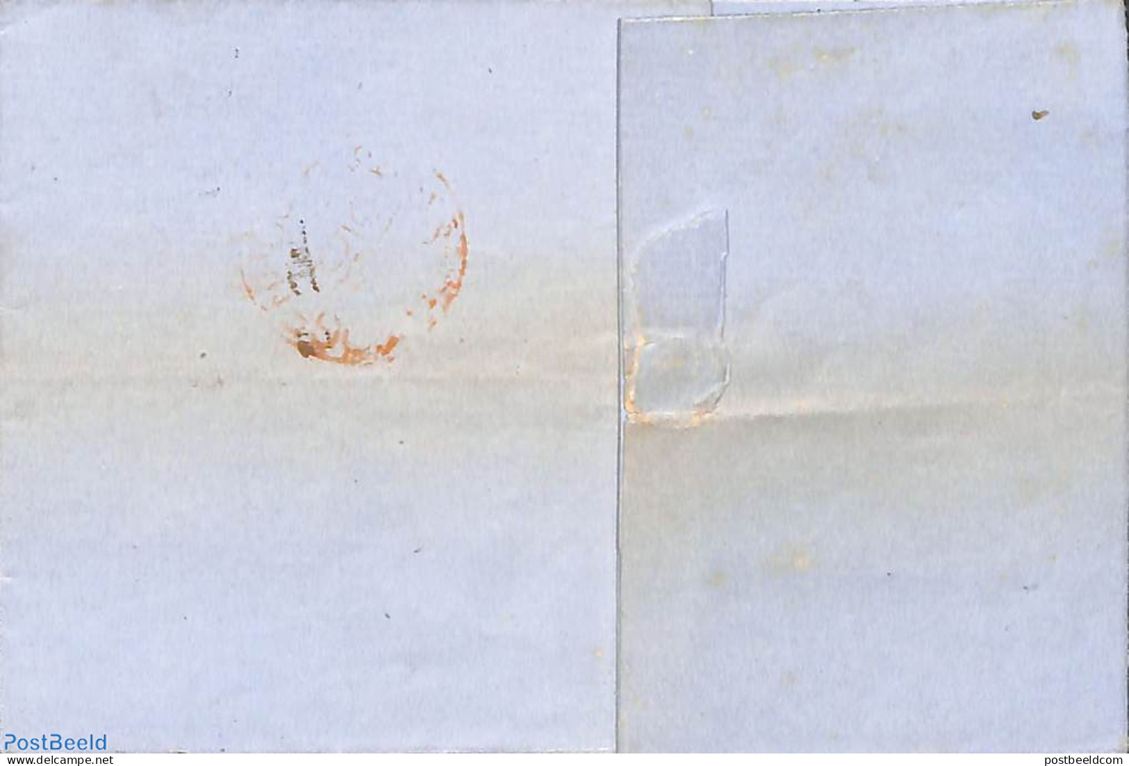 Netherlands 1865 Folded Cover From Rotterdam To S Hertogenbosch, Seamail: P.vismans.Jr.Rotterdam, Postal History - Briefe U. Dokumente