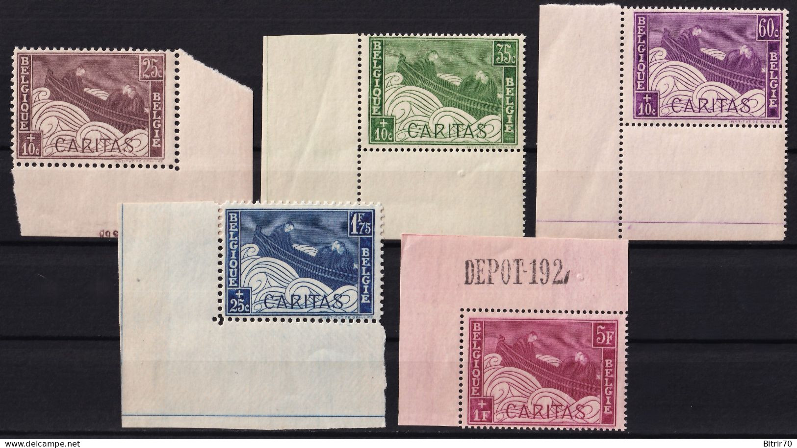 Belgica, 1927  Y&T. 249 / 253,  MNH. - Nuevos