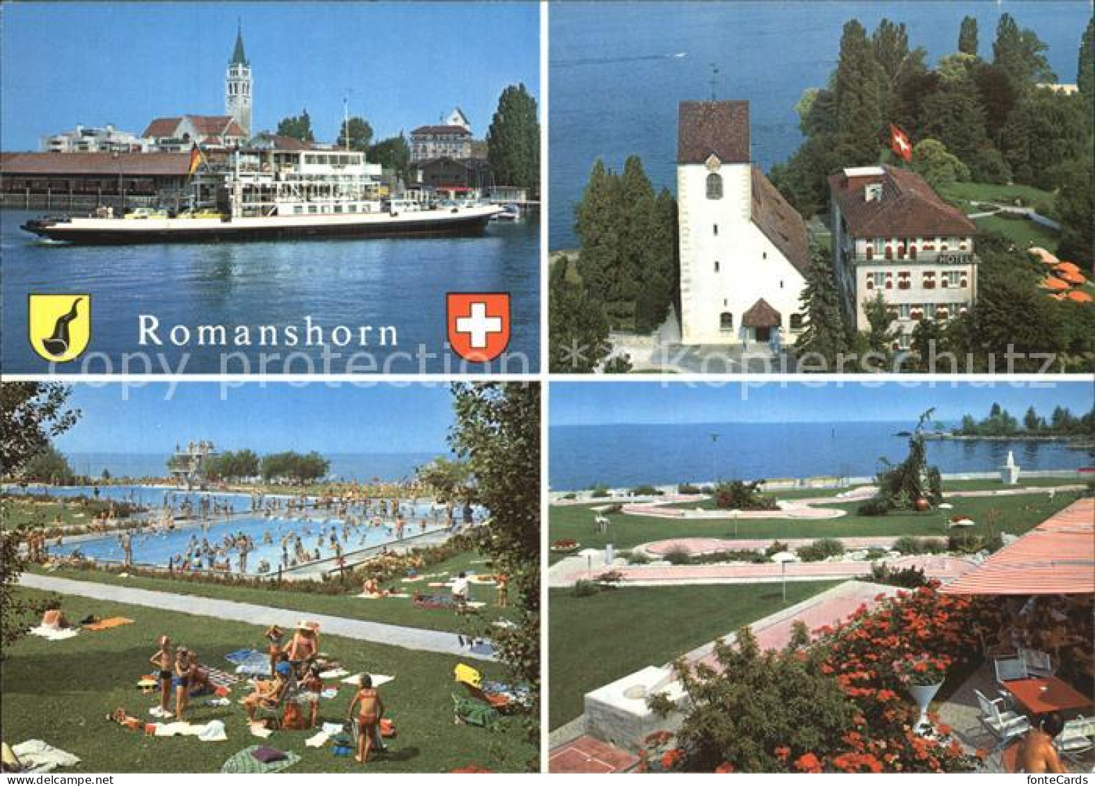 12587523 Romanshorn TG Hafen Strand Uferpromenade Kirche Romanshorn - Sonstige & Ohne Zuordnung