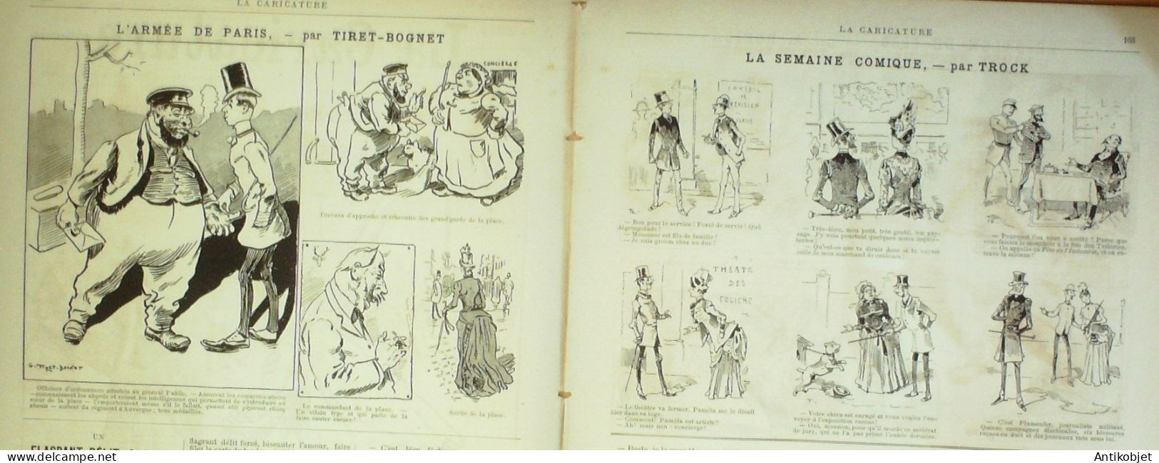 La Caricature 1886 N°334 Armée De Paris Tiret-Bognet Plaisirs Du Dimanche Sorel Gino - Zeitschriften - Vor 1900