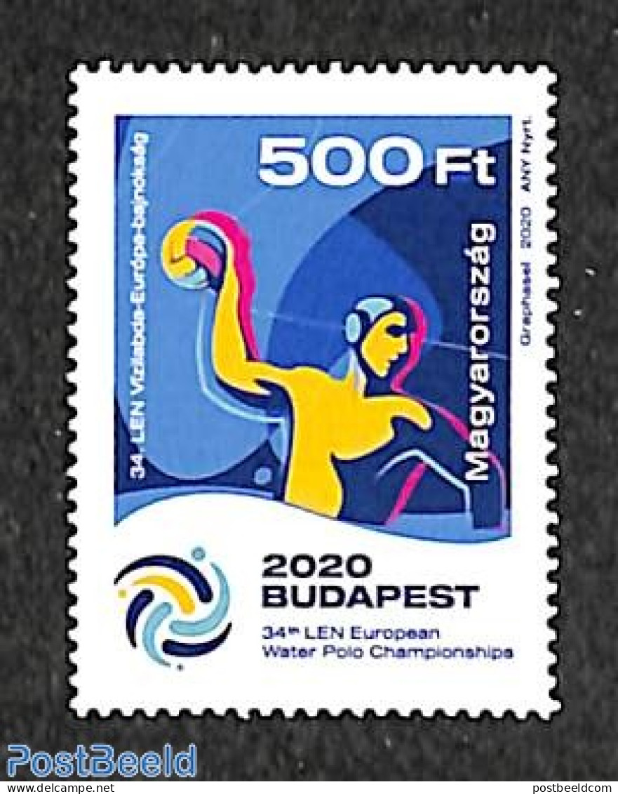 Hungary 2020 European Championship Waterpolo 1v, Mint NH, Sport - Swimming - Unused Stamps
