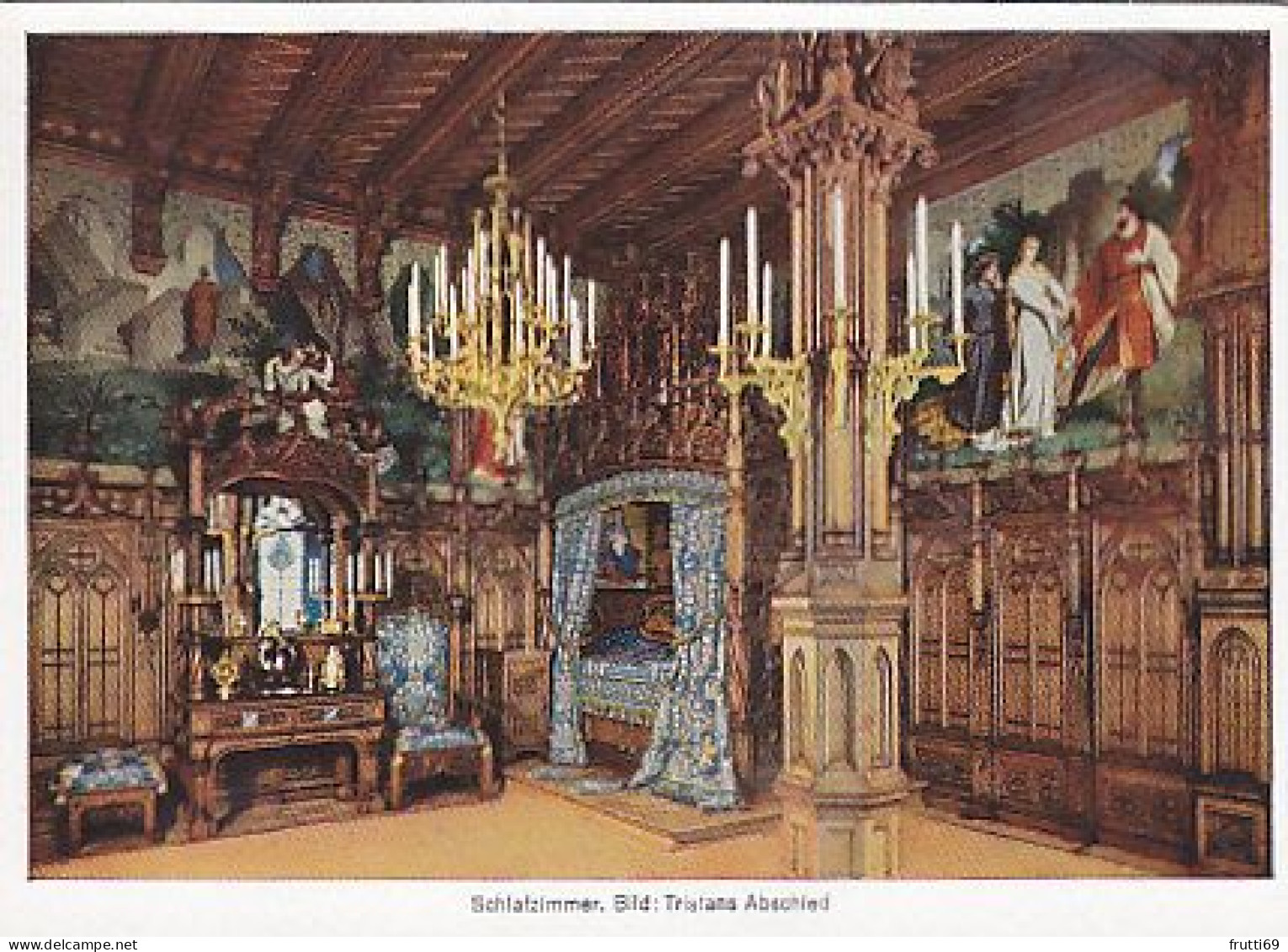 AK 215729 GERMANY - Neuschwanstein - Königsschloß - Schlafzimmer - Bild: Tristans Abschied - Sonstige & Ohne Zuordnung