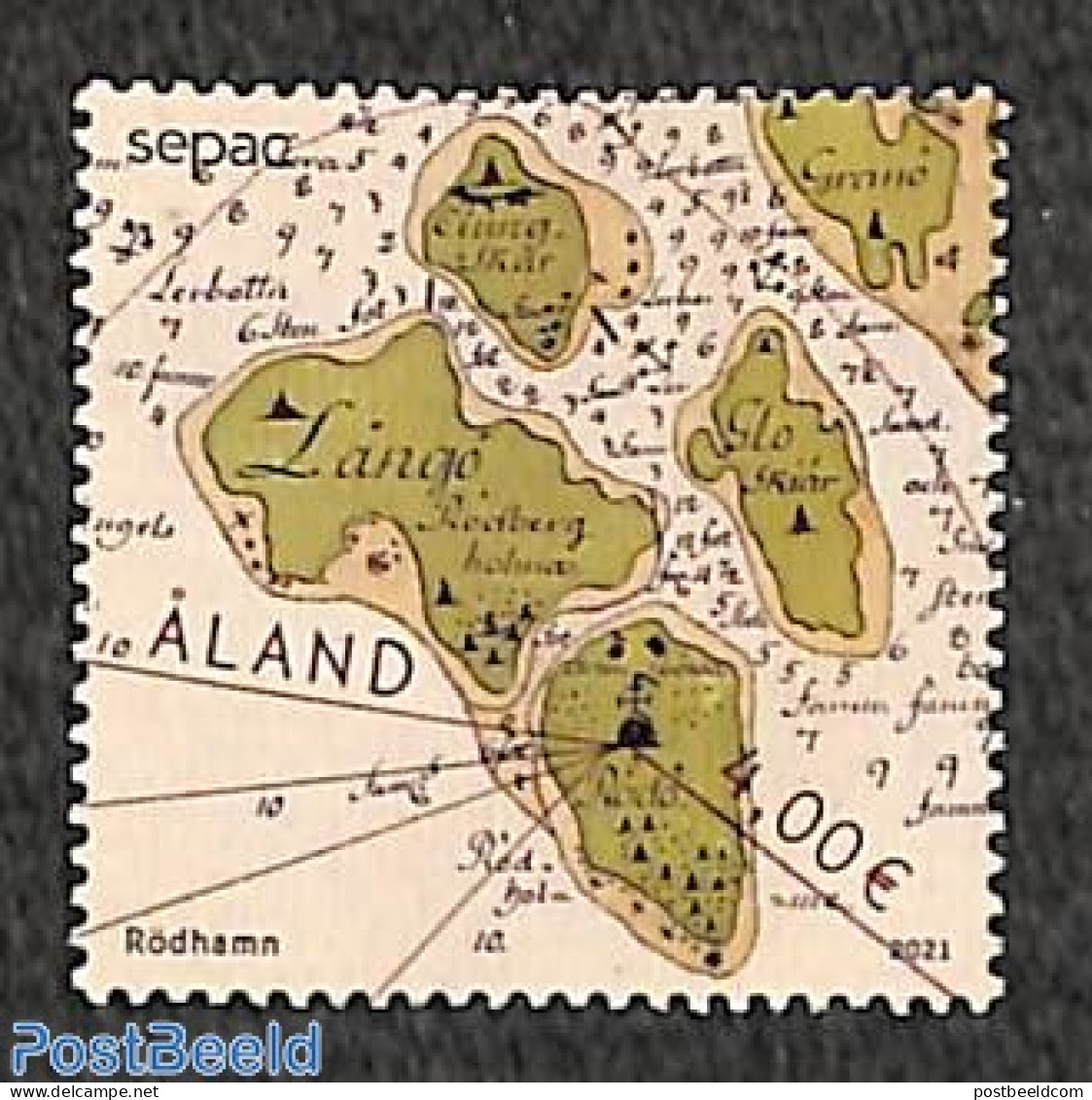 Aland 2021 SEPAC, Historic Map 1v, Mint NH, History - Various - Sepac - Maps - Aardrijkskunde