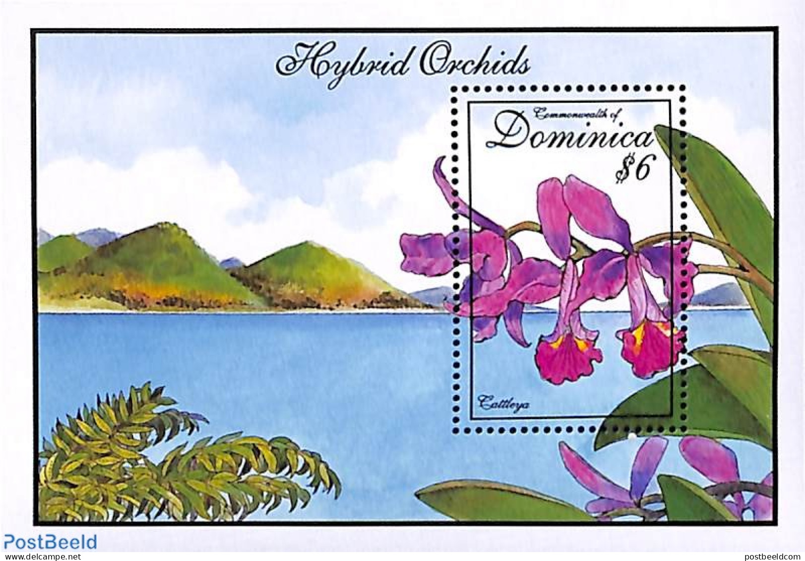 Dominica 1994 Orchids S/s, Mint NH, Nature - Flowers & Plants - Orchids - Dominicaanse Republiek