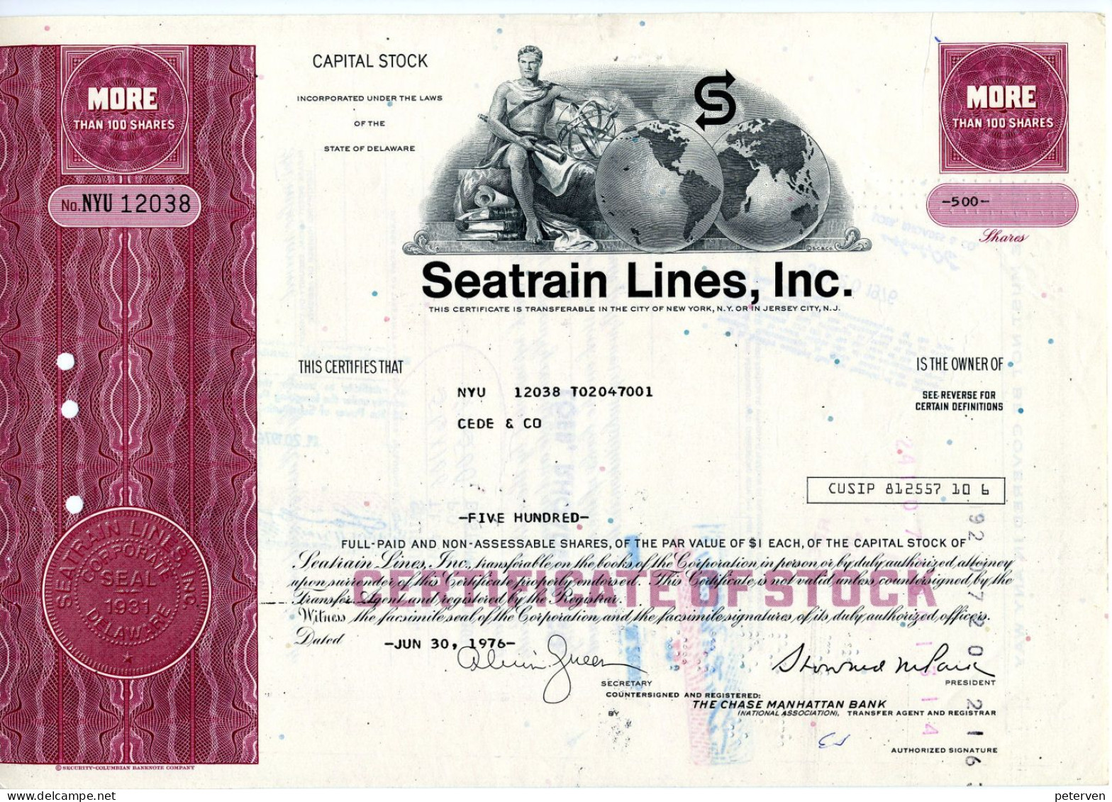 SEATRAIN LINES, Incorporated - Trasporti