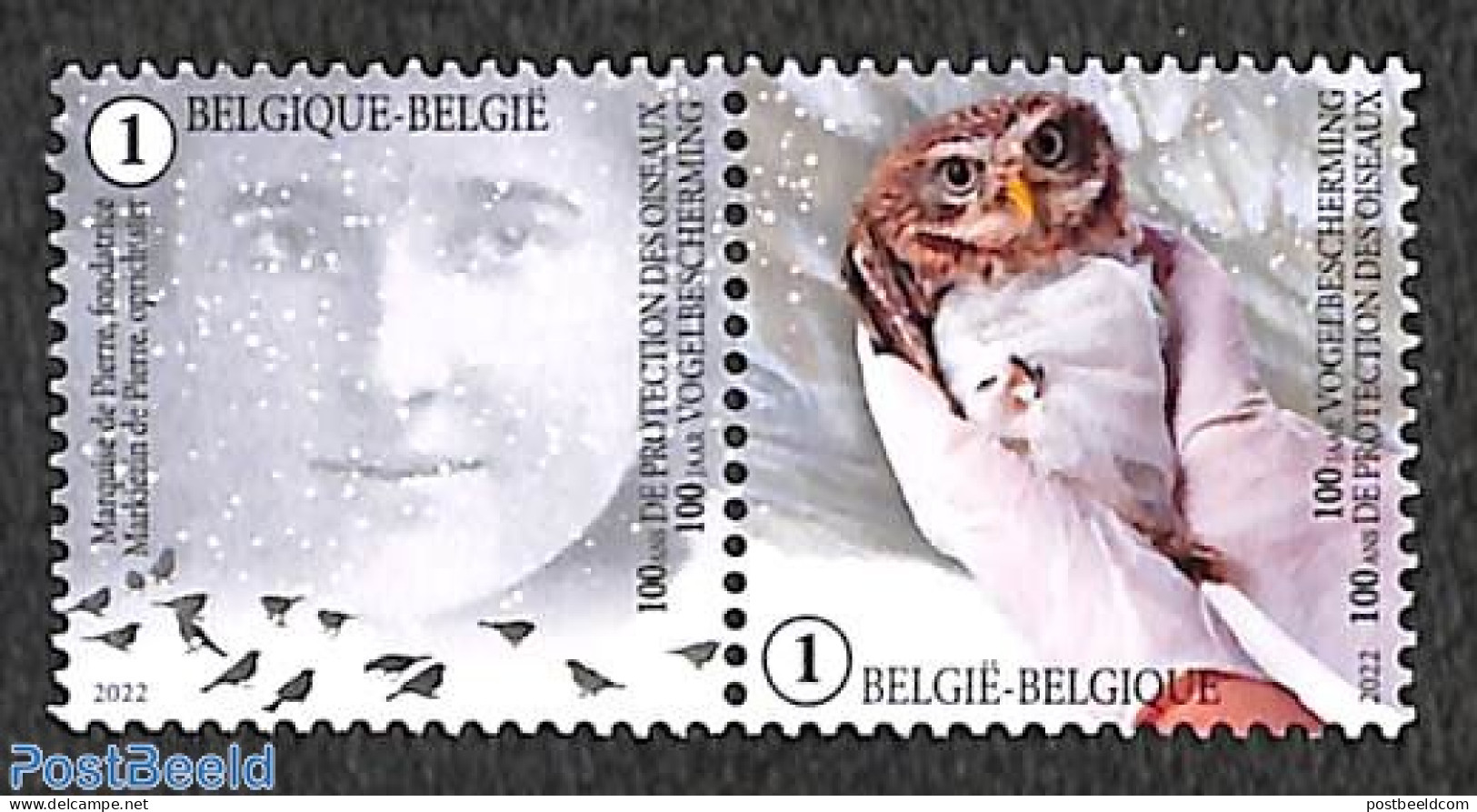 Belgium 2022 Bird Protection 2v [:], Mint NH, Nature - Birds - Owls - Unused Stamps