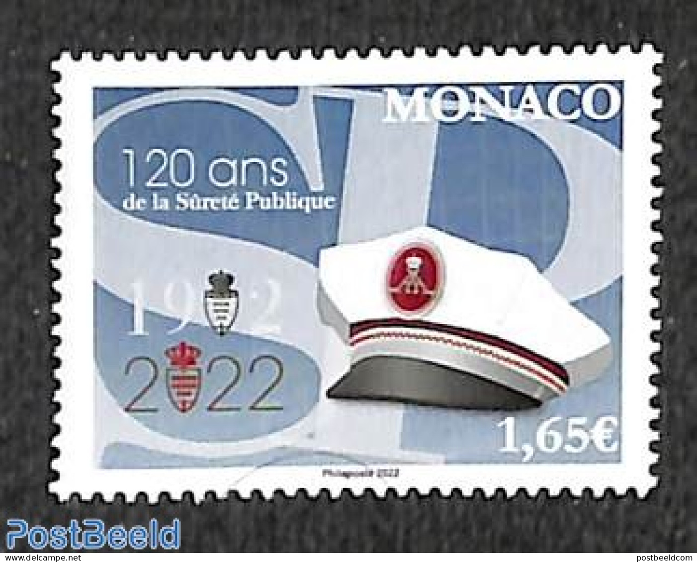 Monaco 2022 120 Years Police Department 1v, Mint NH, Various - Police - Neufs