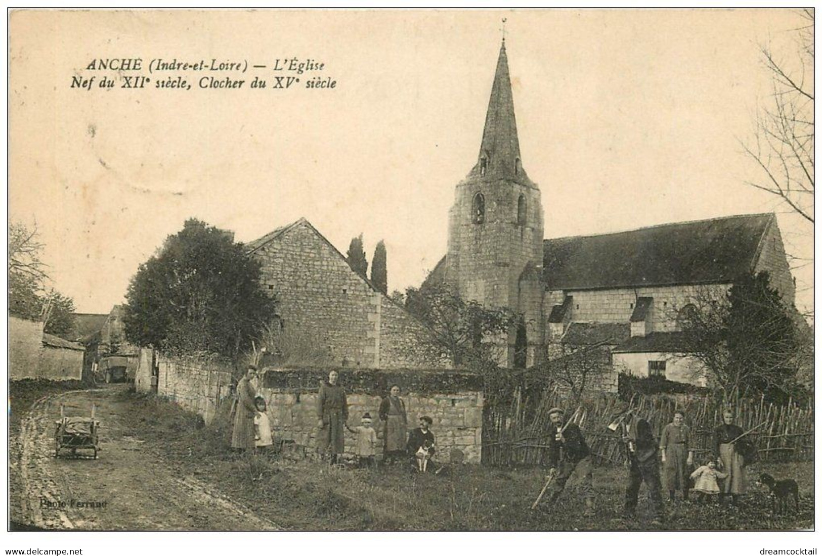 37 ANCHE. Nef Eglise 1926 Avec Paysans Au Labeur - Sonstige & Ohne Zuordnung