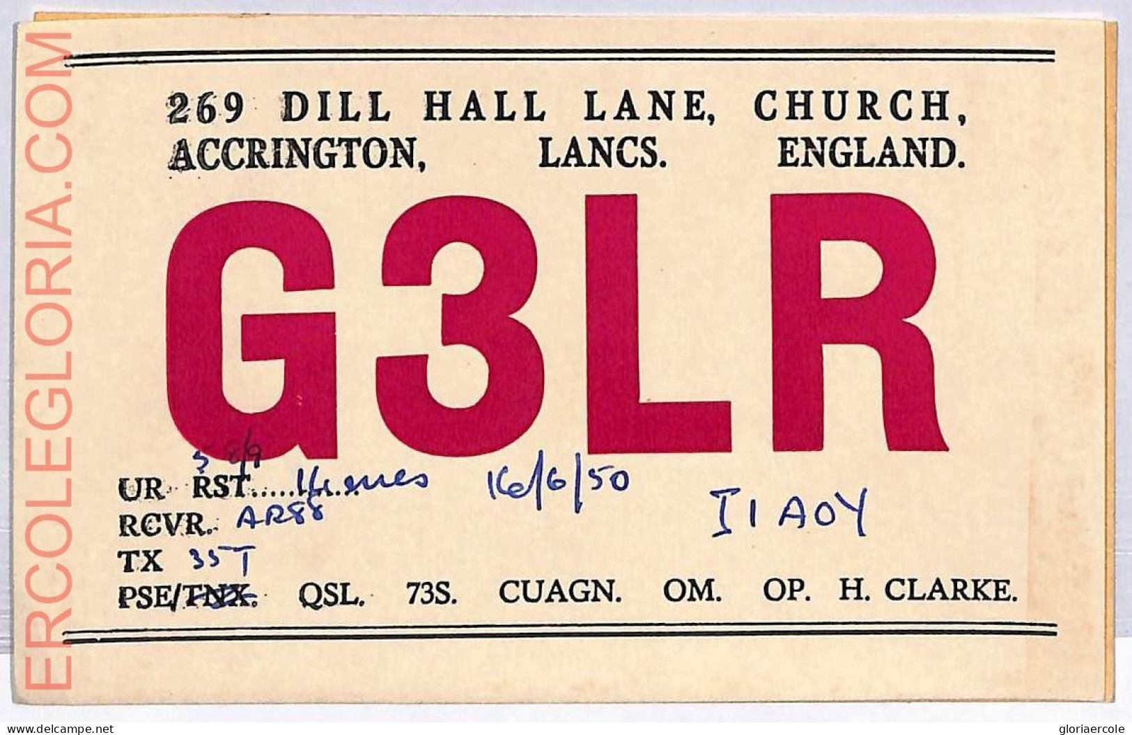 Ad9160 - GREAT BRITAIN - RADIO FREQUENCY CARD - England - 1950 - Radio