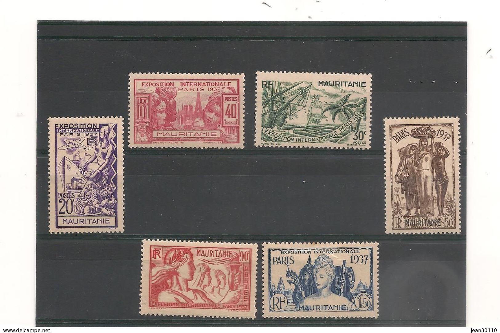 MAURITANIE  1937 N° 66/71* Et BLOC N°1* Cote : 22,50 € - Nuovi