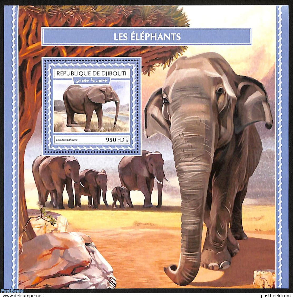 Djibouti 2017 Elephants, Mint NH, Nature - Elephants - Yibuti (1977-...)